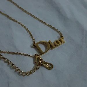 Repurposed - Dior Logo Necklace with 18k Chain